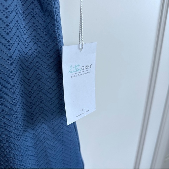 New! Haus of Grey Blue Golf Polo 2 Button Becca Olympic Medium - Picture 7 of 11